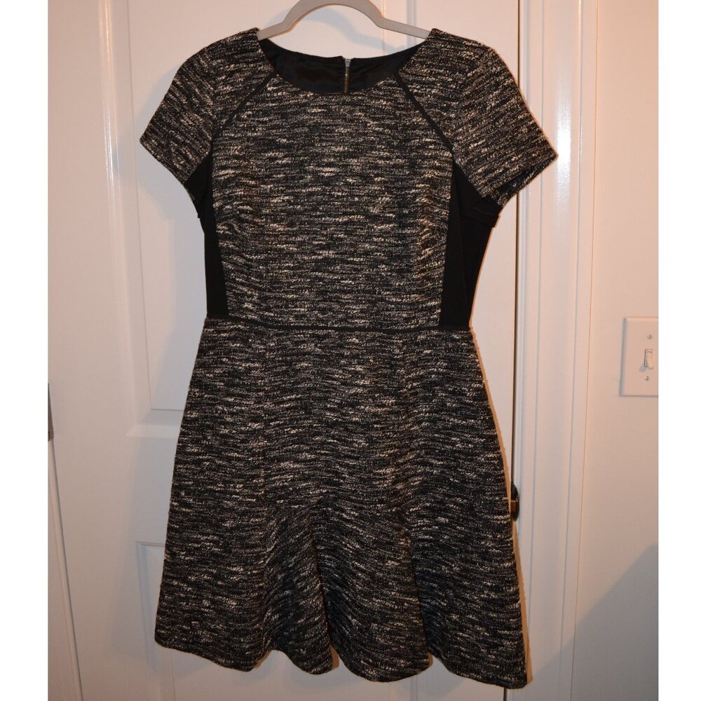 Black with White detail J.Crew dress/zip back